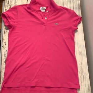 Lacoste pink polo - like new